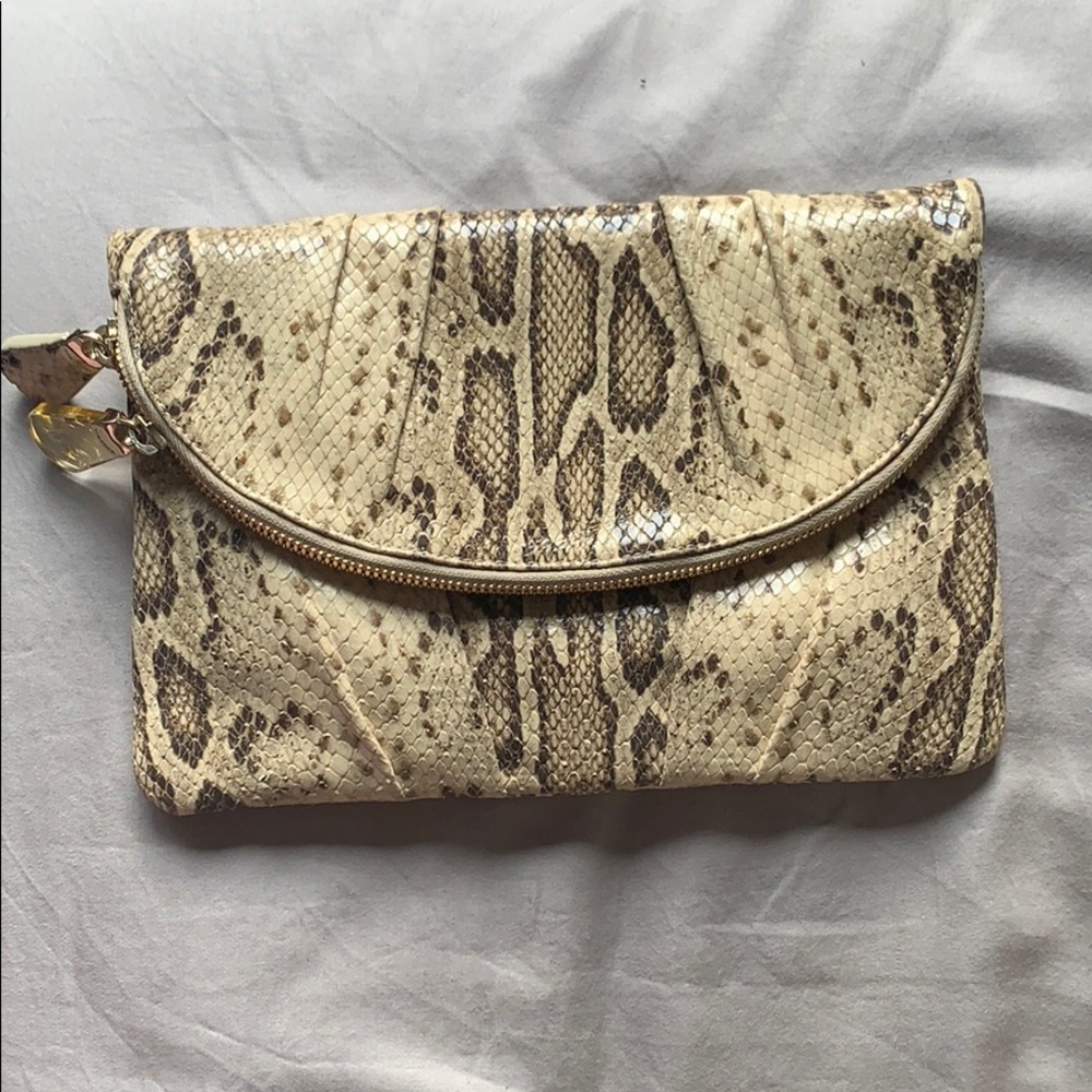 Henri Bendel Faux Python Evening Purse